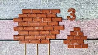 Кирпичная стена из мастики.