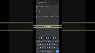 making pyramid in both c and Python#programming#shorts