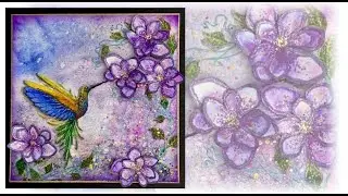 HUMMINGBIRD JUBILEE "Flying Jewel" new Lavinia stamps with granulating watercolors- Video Tutorial