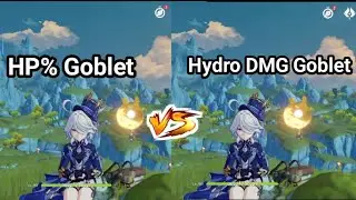 Furina Hydro DMG Goblet vs HP% Goblet || [Genshin Impact]