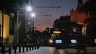 Stock Footage -city-street-with-trolleybus-at-night-mixkit - Filmora Assets