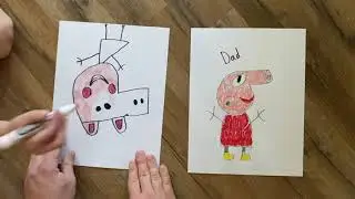 Blind Drawing Challenge: Peppa Pig