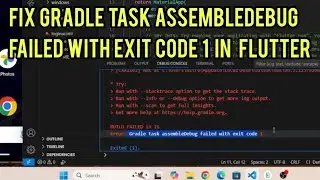 How to fix Gradle task AssembleDebug failed with exit code 1 in flutter vs code android emulator?