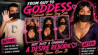 Crossdresser in Saree Full Transformation Dressup