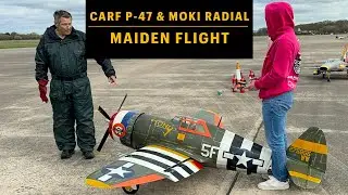 CARF P-47 Razorback with Moki Radial! Maiden flight - Adam Johnson - FCB Aviation Team Day