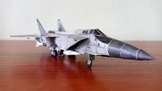 Mig-31 Foxhound Papercraft / МиГ-31 из бумаги с ракетой 