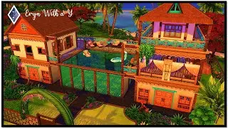Glass Pool Beach House | Sims 4 Speed Build | No CC