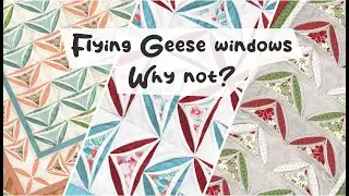 Cathedral Window Quilt: Flying Geese Block - FREE tutorial and  PDF to download.