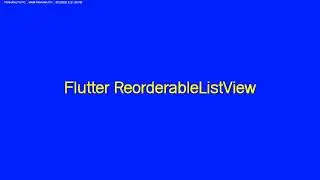 Flutter ReorderableListView Part1