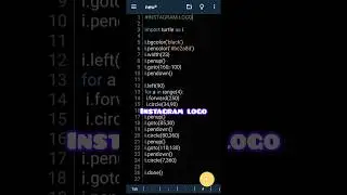 How to make Logo? "INSTAGRAM"💥USING PYTHON #shortsfeed #instagram #draw #logodesign #socialmedia