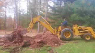 1972 John Deere 400 Tree stump removal part.2