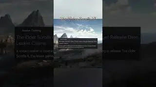 Elder Scrolls 6 Release Leak!