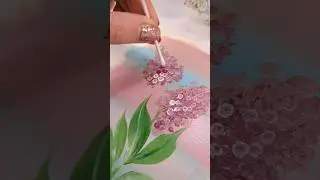 How I paint with Q-Tips Lilac Beginner One Stroke Flower 