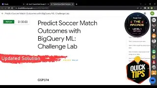 Predict Soccer Match Outcomes with BigQuery ML: Challenge Lab | Updated Solution | Free Swags