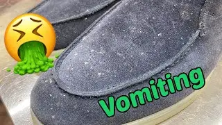 VOMIT on Suede Shoes. How to Clean?