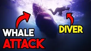 Diver Has Near Miss With Whale! 🐋😱
