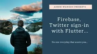 Firebase, Twitter sign in Flutter | Twitter Sign in Flutter 