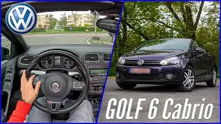 2011 VW Golf 6 TDI Cabrio [1.6 | 103HP] - POV City Test Drive | Open/Close Roof | Sound System