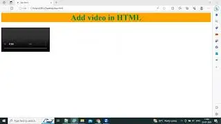 How to add video in html