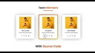 How to Create Team Section with Gradient Border in Html Css | Css Gradient Border | Crown Coder