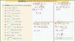 SEMANA 20  BÁSICA SUPERIOR TALLER DE MATEMÁTICA OCTAVO PÁGINA 66
