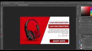 How To Design a Headphone Banner in Photoshop | Photoshop Tutorial