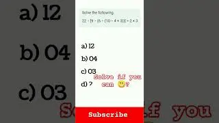 Maths Puzzle #shorts #viral #maths #riddle #iqtest #puzzletime #mathspuzzle