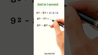 just in seconds |  difference of squares | #square #mathtricks #maths