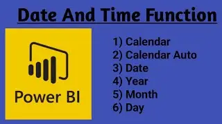 Power-Bi (Date and time function)