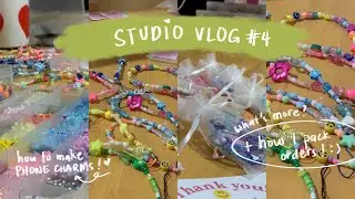 studio vlog 04 | how to make phone charms, packing orders overnight! (Philippines)