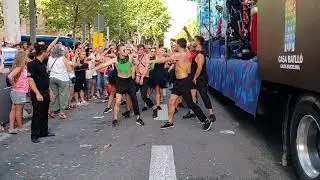 Gay pride parade DEMONSTRATION PRIDE LGTBI BCN June 2018: The dancers