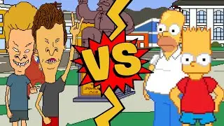 M.U.G.E.N | Beavis/Butt-Head vs Homer Simpson/Bart Simpson | Beavis and Butt-Head vs The Simpsons