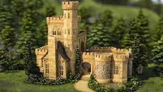 SMALL CASTLE 🏰 Castle Estate Kit + For Rent + Get Together | The Sims 4 Speed Build | No CC