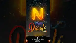 N Name Art With Happy Diwali Status Video 2022 | N Dipavali Status | Diwali #Shorts #Diwali #NameArt
