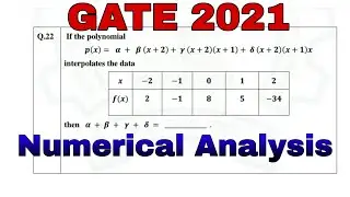 GATE 2021 MATHEMATICS SOLUTION || GATE 2021 NUMERICAL ANALYSIS SOLUTIOON ||