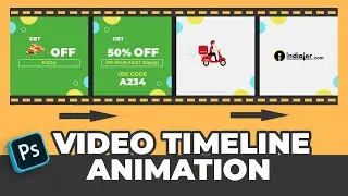 Restaurant Motion Graphics Banner in Photoshop CC | Photoshop Video Timeline Animation Tutorial