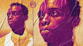 Glued Paper Photo Effect - Photoshop Tutorial