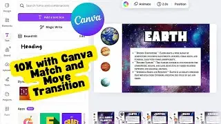10x your Slideshow with Canva Match and Move Transition for Presentations