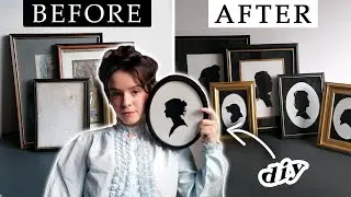 I made Victorian silhouettes of my entire family! *dogs included* | DIY EASY VINTAGE HOME DECOR