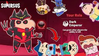 Shinchan Became Dark Emperor In Super Sus 😱🔥 | Shinchan Playing Among Us 3D | Funny Game 😂