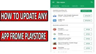 How to Update Any App from Google Playstore
