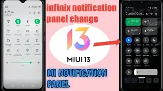 infinix all mobile notification panel change into mi notification panel ||
