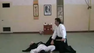Traditional aikido YONDAN level tachi and tanken waza techniques