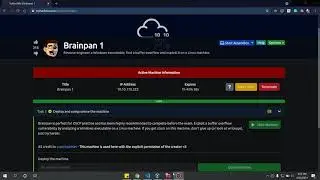 TryHackMe Brainpan  Part 1