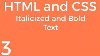 [Part 3] HTML and CSS for Beginners - Bold and Italicized Text
