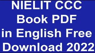 NIELIT CCC Book PDF in English Free Download 2022