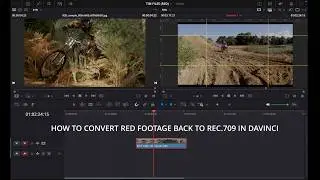How To Convert RED RAW Footage Back To REC709 In DaVinci Resolve