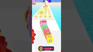 Jelly Cube Run 2048 game in MAX LEVEL ( Level - 11 ) #shorts #gaming #jellycuberun