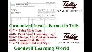 Tally TDL for Dynamic GST Invoice with Logo Print ||  Tally Add on for Invoice Customization