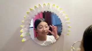 un espejo ecológico hecho con material reciclado ♥♥♥♥ 100% reciclado/ DIY